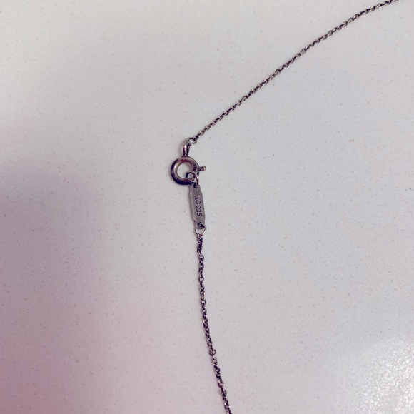 Tiffany & Co Sterling Silver & Rubedo 1837 Bar Pendant 16" Necklace - Picture 4 of 5